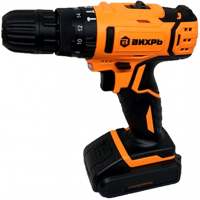 Дрель-шуруповерт Вихрь ДА-18Л-2кУ аккумуляторная, ударная