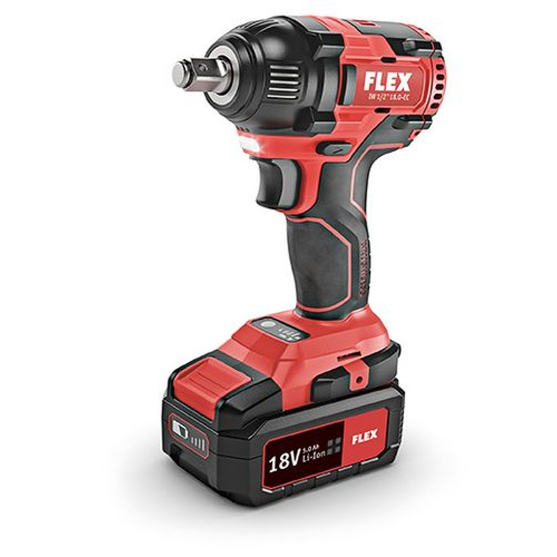 Дрель-шуруповерт ударная аккумуляторая FLEX IW 1/2 18.0-EC/ 2.5Set (двухскоростная) Дрель-шуруповерт ударная аккумуляторая FLEX IW 1/2 18.0-EC/ 2.5Set (двухскоростная)