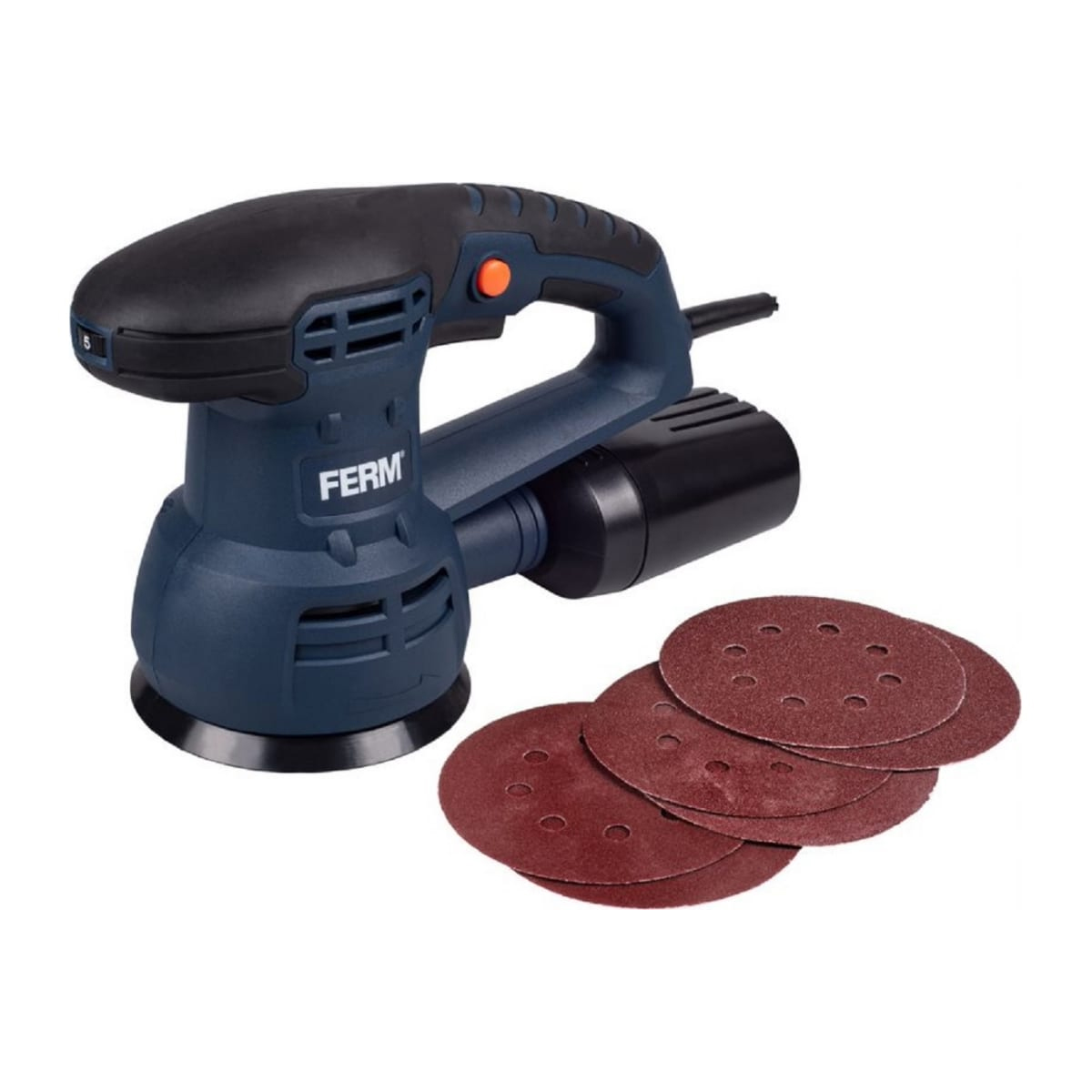 Шлифовальная машина (орбитальная) FERM ESM1010, 125 мм 430 Вт, 5000-13000 об. мин