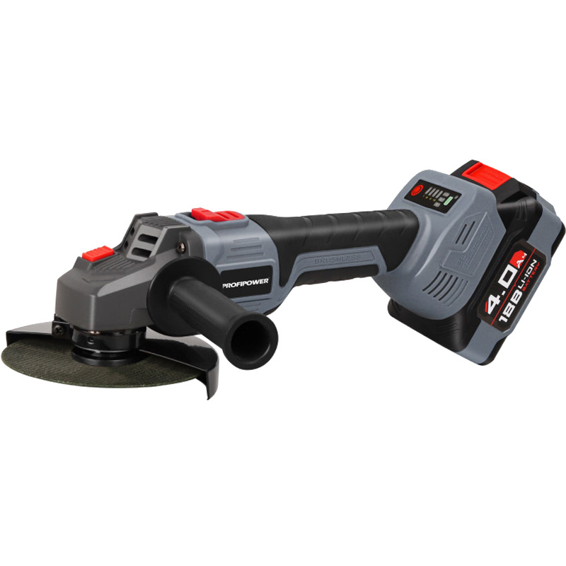 Углошлифовальная машина (УШМ) бесщеточная ProfiPower MKDGA-18V (Li-ion-2шт, 4.0Ач, 125 мм, 0-9000 об