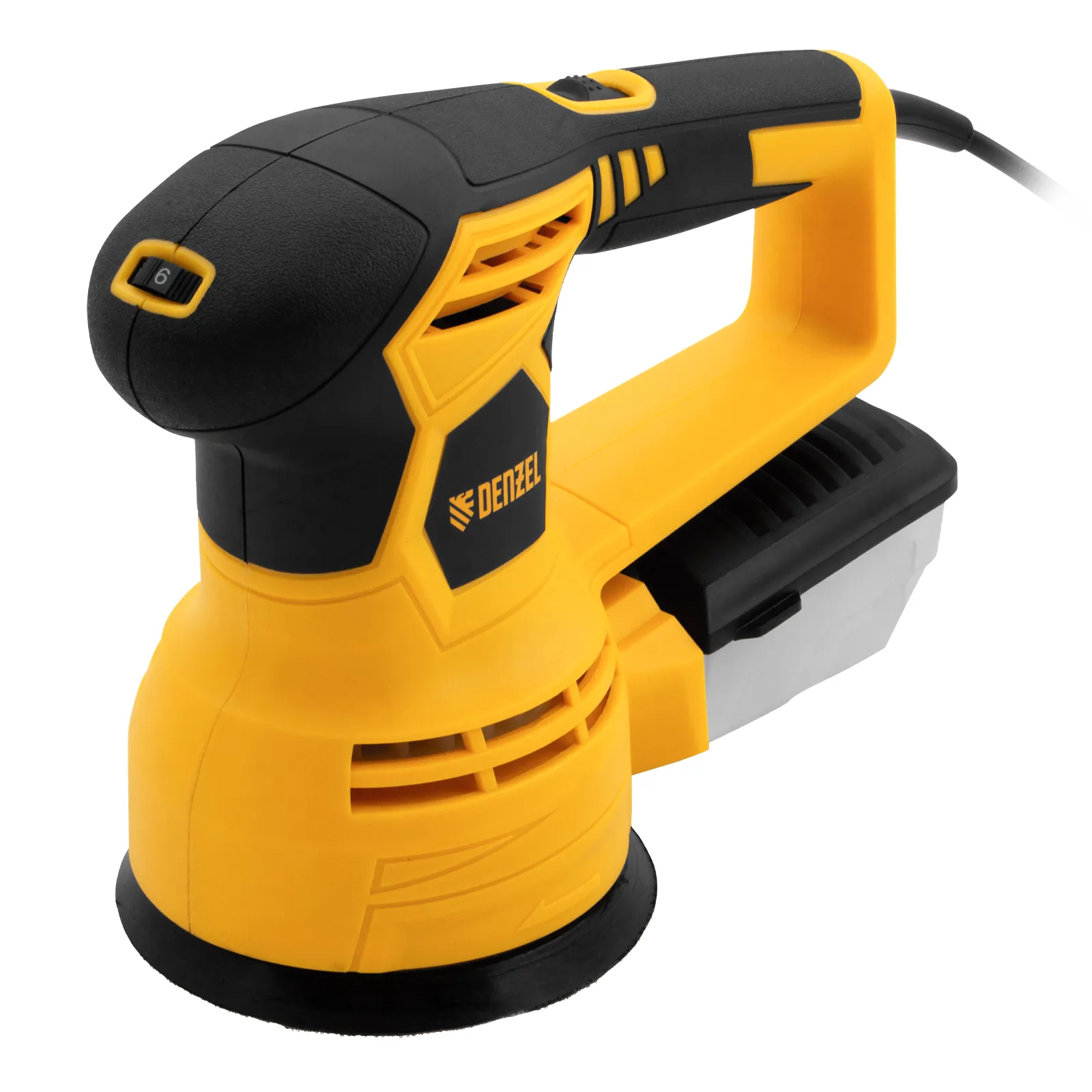 Машина шлифовальная эксцентриковая Denzel OS-125, 450 Вт, 6000-12000 об/мин