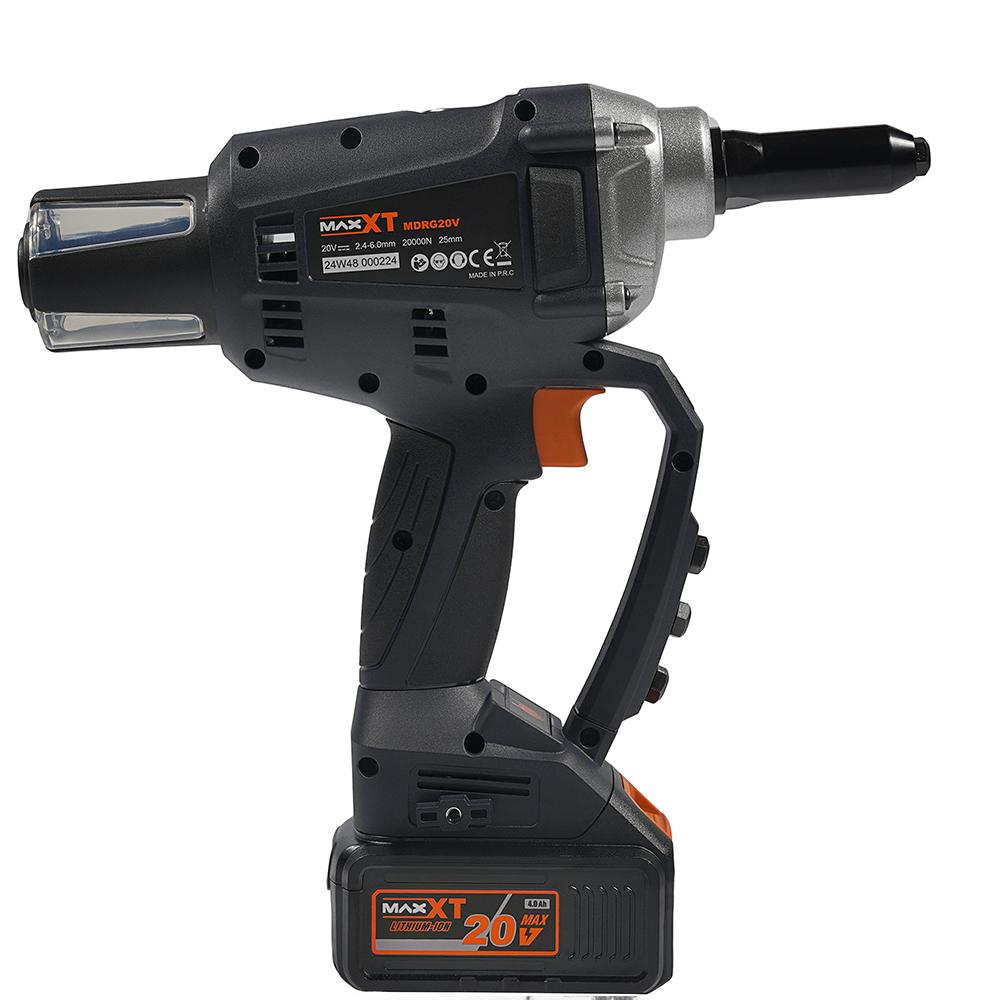 Заклепочник аккумуляторный MAXXT с бесщеточным мотором 20V/4.0AH MDRG20V Заклепочник аккумуляторный MAXXT с бесщеточным мотором 20V/4.0AH MDRG20V