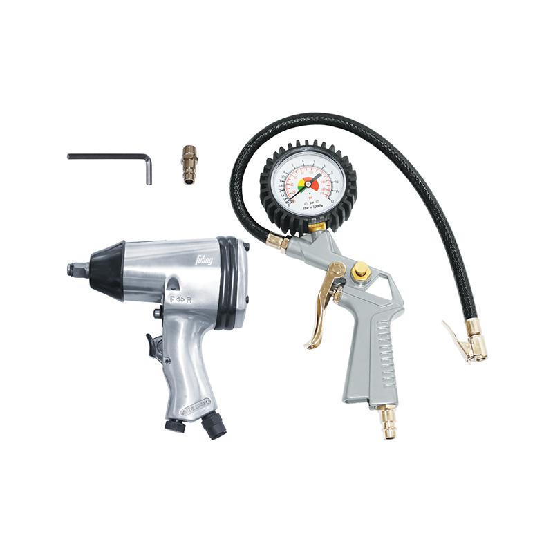 Набор пневмоинструмента Fubag 2 предмета (пневмогайковерт (158л/мин 312н/м 7000об/мин) + пневмопистолет для накачки шин) Набор пневмоинструмента Fubag 2 предмета (пневмогайковерт (158л/мин 312н/м 7000об/мин) + пневмопистолет для накачки шин)