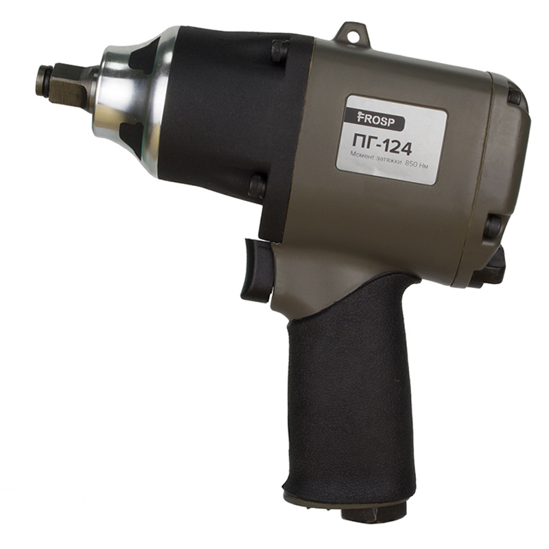 Пневмогайковерт FROSP ПГ-124К в пластиковом кейсе и с головками